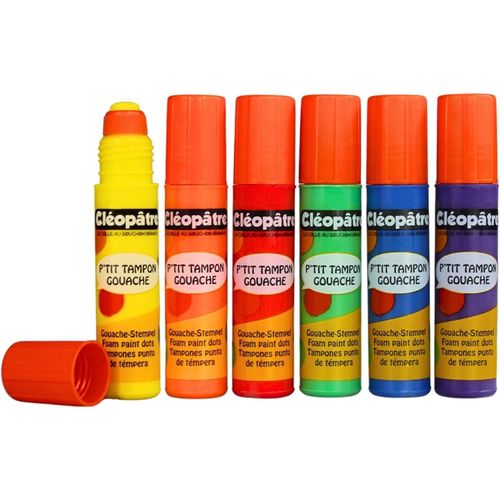 Cleopatre Lot De 6 P¿Tits Tampons Gouache 50ml