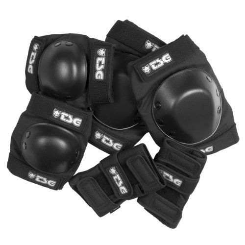 Tsg Basic 76027-40-102 Set De Protections Coudes Genoux Poignets Noir L