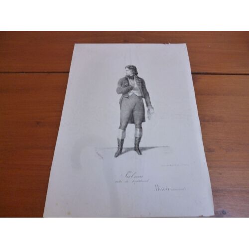 Lithographie Xixe / Portraiten Pieds De Talma  François Joseph(1763-1826) Tragédien