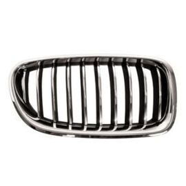 Grille De Radiateur Avant Droite Pour Bmw Serie 5 F10n, 2013-2016, Chromée/Noire, Mod. Luxury Line-Basis, Neuve