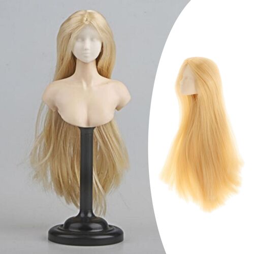 Poupée De Maquillage, Modèle De Sculpture De Tête Féminine Non Peinte Avec Des Cheveux Lisses, Pour La Fabrication De Figurines D'action De 12 Pouces, 1/6