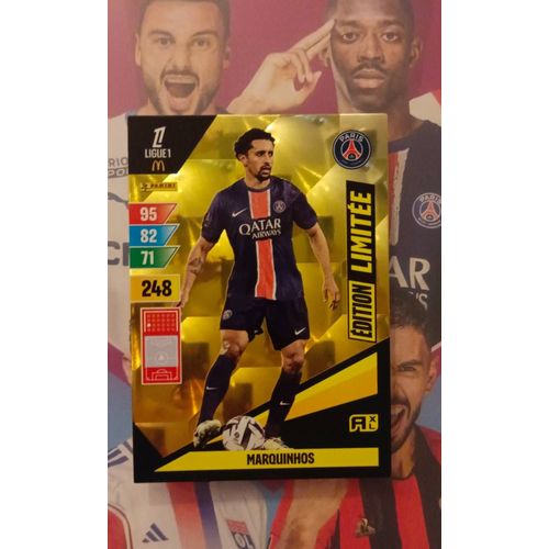 Carte Adrenalyn Xl Édition Limitée Marquinhos Psg