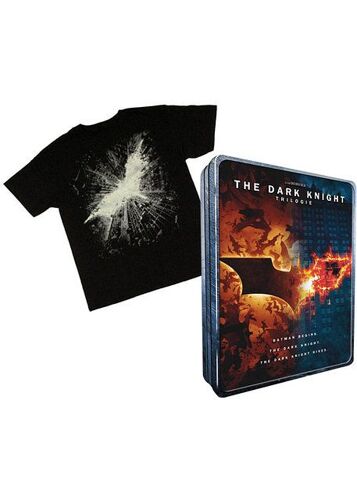 The Dark Knight Trilogy : Batman Begins + The Dark Knight + The Dark Knight Rises - Coffret Dvd + T-Shirt