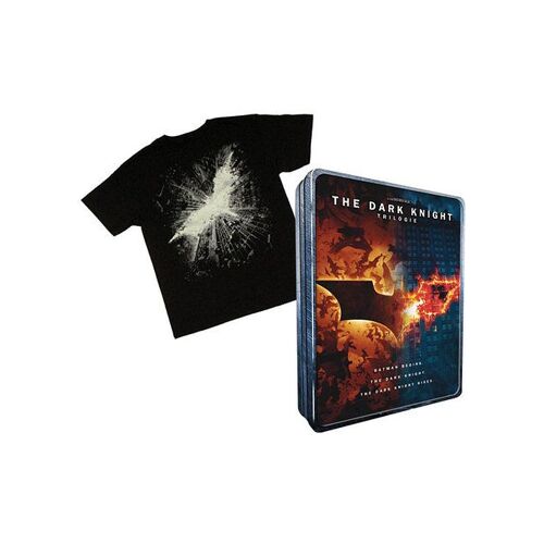 The Dark Knight Trilogy : Batman Begins + The Dark Knight + The Dark Knight Rises - Coffret Dvd + T-Shirt