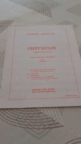 Ernesto Halffter, Crepusculos Pour Piano, Édition Max Eschig