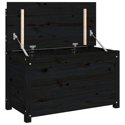 vidaXL Banc Noir 80x41x77 cm Bois de pin massif