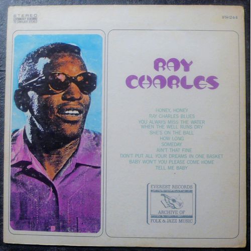 Honey, Ray Charles Blues : Lp 33 Usa Everest Records Fs 244