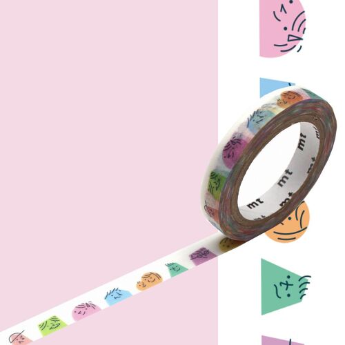 Masking Tape Mt Ex Visages Émotions 0,7cm X 7m