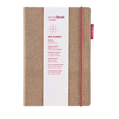 Carnet À Ruban Sensebook Red Rubber A5 Quadrillé - Sensebook
