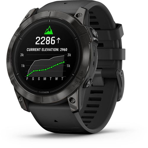 Montre GPS connectée Garmin Epix Pro Gen.2 51mm Sapphire Titane Carbon Gray DLC (Bracelet noir) Noir
