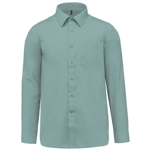 Chemise Popeline Manches Longues - Homme - K545 - Vert Amande