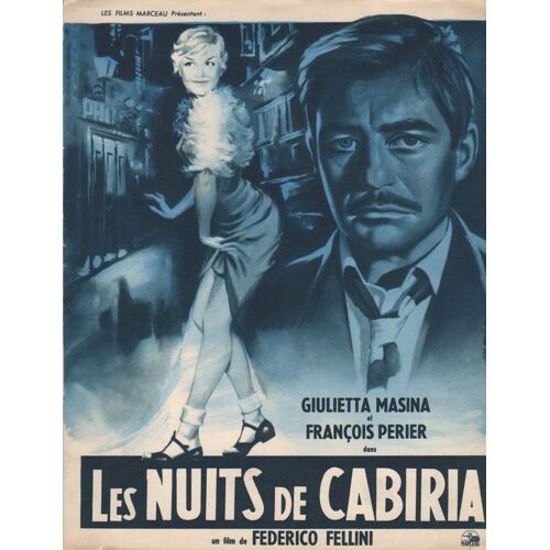 Les Nuits De Cabiria, Synopsis Dépliant, De Federico Fellini, Avec Giulietta Masina, François Périer