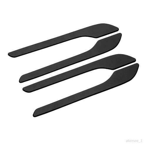 4pcs Autocollant De Porte De Voiture L Décoration Extérieur Wrap Pour, ,Avec Accessoires Pièces - Noir Mat