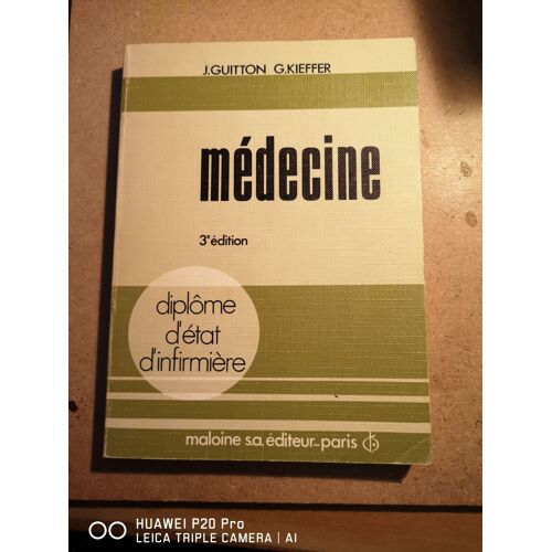 Diplome D'etat D'infirmiere, Medecine