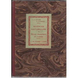Sciences Naturelles Du Brevet Élementaire Les 3 Années
