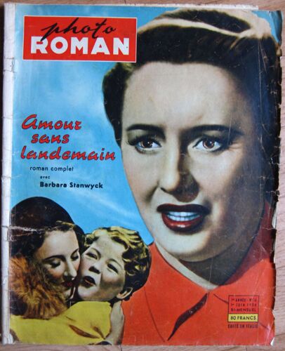 Photo Roman 14 (1956) : Amour Sans Lendemain, Avec Barbara Stanwyck