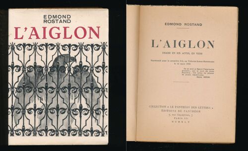 Livre Numéroté Edmond Rostand - L'aiglon - Le Panthéon Des Lettres 1945