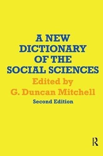 A New Dictionary Of The Social Sciences