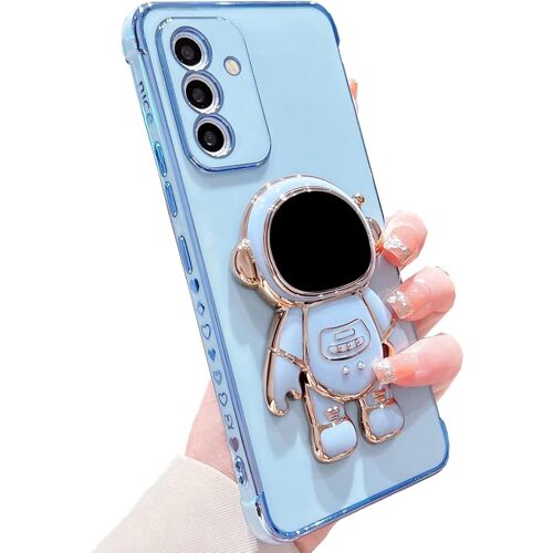 KAL-Coque Pour Samsung Galaxy A14 5G/4G Silicone Etui Coque Avec Astronaute Support Béquille Housse Motif Coeur Dessin Case Tpu Souple Fine Coloré Antichoc Étui Pour Samsung Galaxy A14 5G/4G,Bleu
