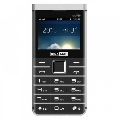 MaxCom MM760 5,84 cm (2.3") 80 g Noir, Blanc Téléphone d'entrée de gamme