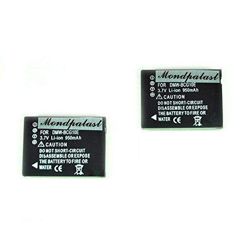 Batteries X2 950 Mah Dmw-Bcg10, Dmw-Bcg10e, Dmw-Bcg10pp + Chargeur Pour Panasonic Lumix Dmc-3d1, Dmc-Tz6, Dmc-Tz7, Dmc-Tz8, Dmc-Tz10, Dmc-Tz18, Dmc-Tz19, Dmc-Tz20, Dmc-Tz25, Dmc-Tz30, Dmc-Tz35