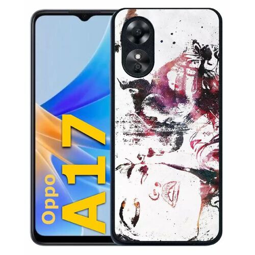 Coque pour oppo a17 - creative art love will tear us apart - silicone - noir