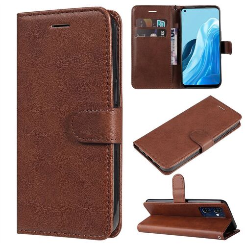 Saturcase Coque Pour Oppo Find X5 Lite / Reno 7 5g, Pu Cuir Magnétique Flip Portefeuille Support Porte-Carte Protecteur Housse Étui Avec Dragonne Pour Oppo Find X5 Lite / Reno 7 5g (Marron)