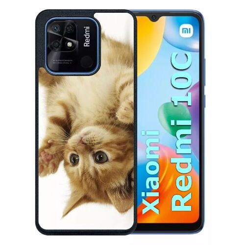 Coque Pour Redmi 10c - Petit Chaton Mignon - Silicone - Noir