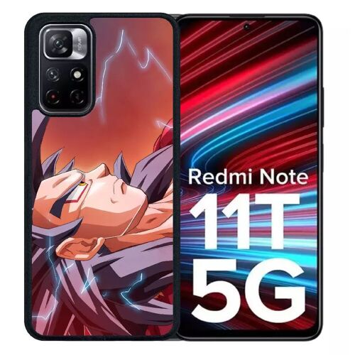 Coque Pour Redmi Note 11t 5g - Dragon Ball Gt Goku Super Saiyan 4 - Silicone - Noir