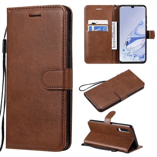 Saturcase Coque Pour Xiaomi Mi 9 Pro, Pu Cuir Magnétique Flip Portefeuille Support Porte-Carte Protecteur Housse Étui Avec Dragonne Pour Xiaomi Mi 9 Pro (Marron)