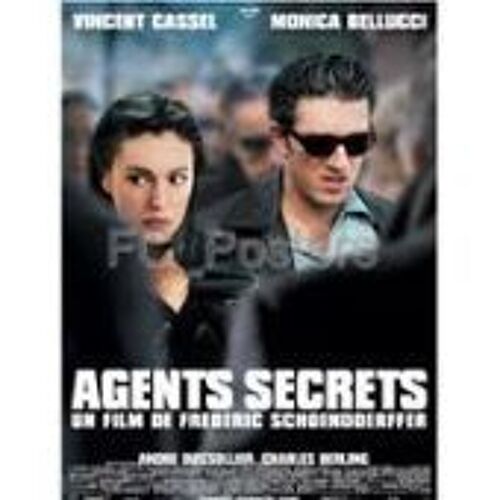 Agents Secrets - Monica Bellucci - Vincent Cassel - Frédéric Schoendoerffer - Affiche De Cinéma Pliée 60x40 Cm