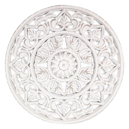 Signes Grimalt By SIGRIS - Mosaico Adorno Pared Blanco de Mdf | Placa de Madera Placa Decorativa Placas Decorativas Pared 45x2x45cm