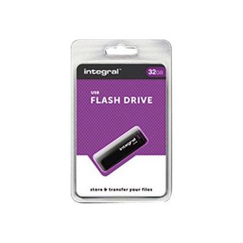 Integral - Clé USB - 32 Go - USB 2.0 - noir