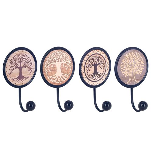 ORIGEN Home Decor Percha 4U Percheros | Marrón Redondo - 17x11x8cm<br /><br />