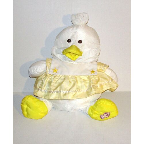 Poussin Canard Puffalump Doudou Caneton Robe Jaune Peluche Fisher Price Toile Vintage