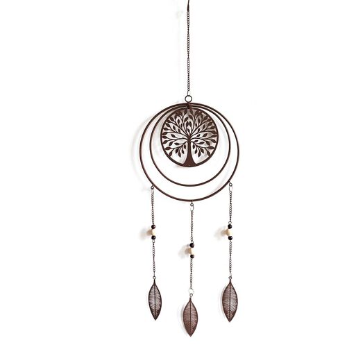 By Sigris Colgante Árbol De La Vida Marrón De Metal 80*1*18cm Colgante De Metal
