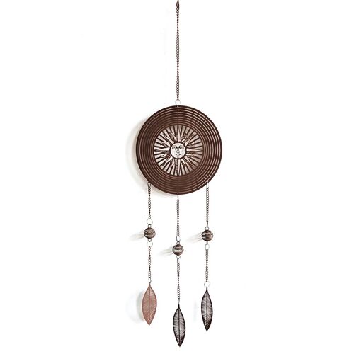 By Sigris Colgante Con Hojas Marrón De Metal 85*1*18cm Colgante De Metal