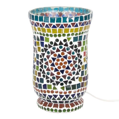 Signes Grimalt By Sigris - Lampara Marroquí Sobremesa Multicolor De Cristal Vidrio | Lámpara De Sobremesa Lampara Mesa De Noche Lamparas Marroqui Cm