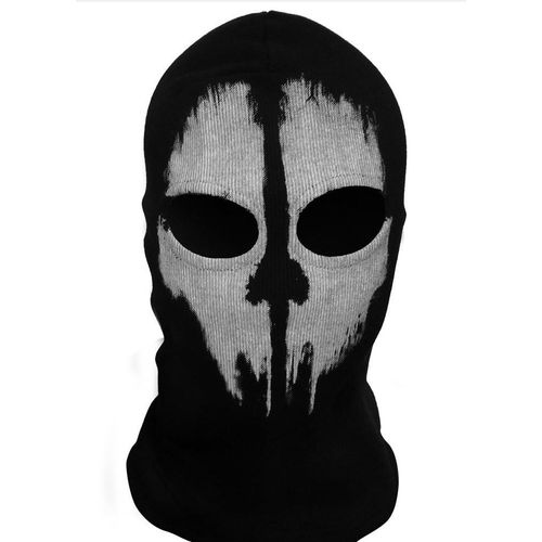 Cagoule Masque Deux Trous Yeux Tissu Respirant Motif Tête De Mort Ghost Fantôme Crâne Tête De Mort Militaire Soldat Armée Halloween Convention Jeu Vidéo Cosplay Costume Punk Call Of Duty