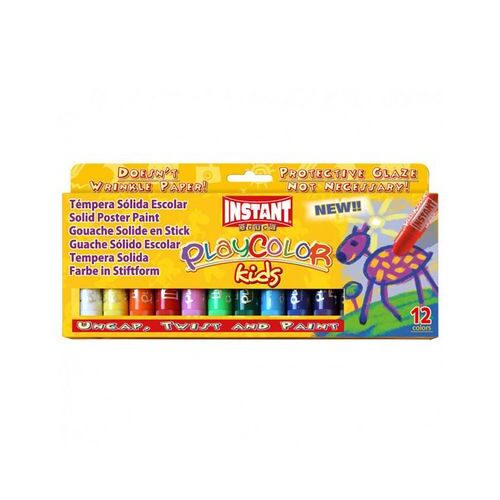 12 Playcolor Gouache Solide En Stick
