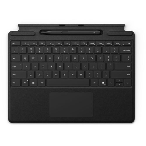 Microsoft Clavier Signature pour Surface Pro - 12-inch - clavier - avec pavé tactile, accéléromètre - rétroéclairé - dock magnétique - QWERTY - noir - 70 % d'emballage en papier recyclé - avec...