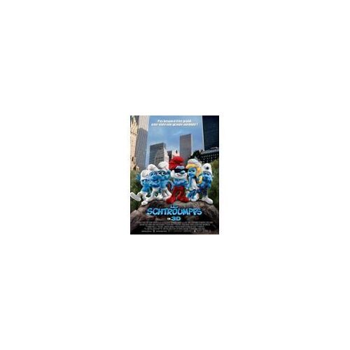 Les Schtroumpfs En 3d - The Smurfs - Raja Gosnell - Affiche De Cinéma Pliée 60x40 Cm