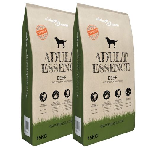Vidaxl Nourriture Sèche Pour Chiens Adult Essence Beef 2 Pcs 30 Kg