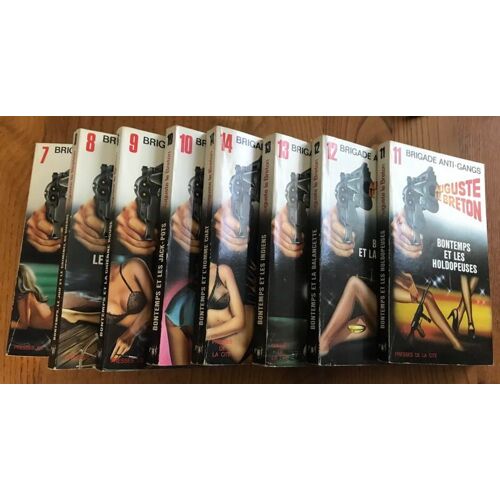 Lot 8 Livres Collection "Brigade Anti-Gangs. Auguste Breton .Presses De La Cite"