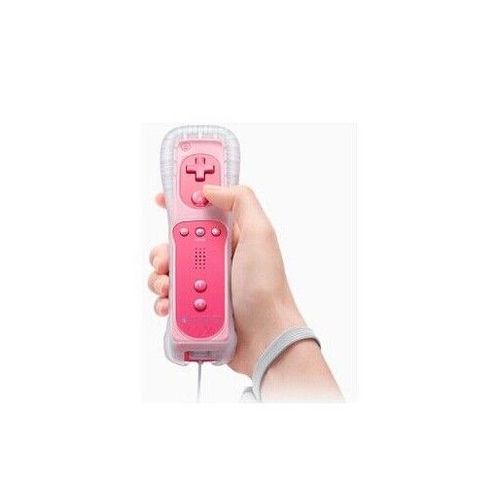 Manettes Wiimote Remote Avec Housse Protection Silicone Pour Wii Rose
