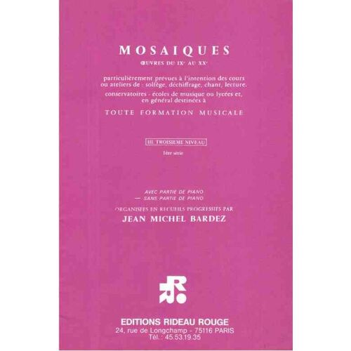 Mosaiques Oeuvres Du Ixè Au Xxème 3ème Niveau, 1ère Série