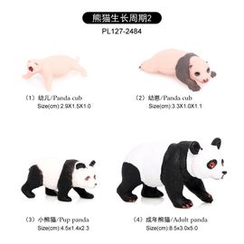 Figurines D'action Animaux Du Zoo,Jolis Jouets Pour Enfants,Tigre Sauvage,Cerf,Phalife,Requin,Baleine,Overde Ferme,Poule,Vache,Chien - Type Pl127-2484 Panda2