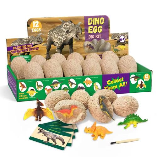 Emouf De Dinosaure D'excavation Archéologique Pour Enfants,Puzzle Fossile,Bricolage,Jouet Multijoueur,Science Minière,Cadeau De Fête,12 Pièces - Type A