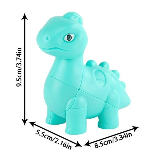 Cube Magique De Dinosaure Pour Enfants,Jouet Stem,Puzzle De Vitesse,Teaser Le Cerveau,Jouets D37pour Garçons - Type Bleu Cyan