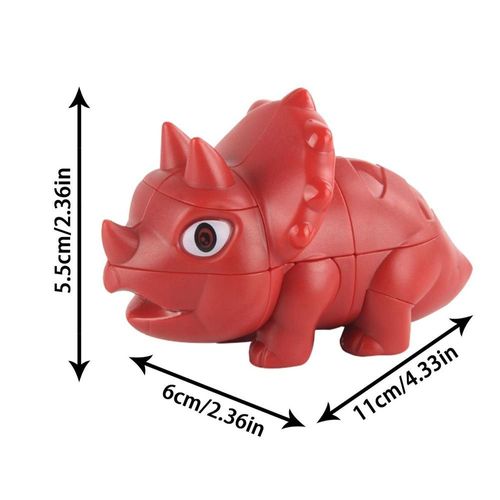 Cube Magique De Dinosaure Pour Enfants,Jouet Stem,Puzzle De Vitesse,Teaser Le Cerveau,Jouets D37pour Garçons - Type Rouge